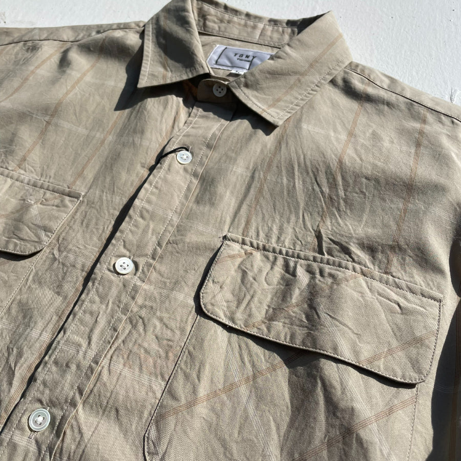 Tony Taizsun(トニー タイズサン) / チェック シャツ / TONY OJAI SHIRTS - BEG CHECK / 26SS-001 / メンズ