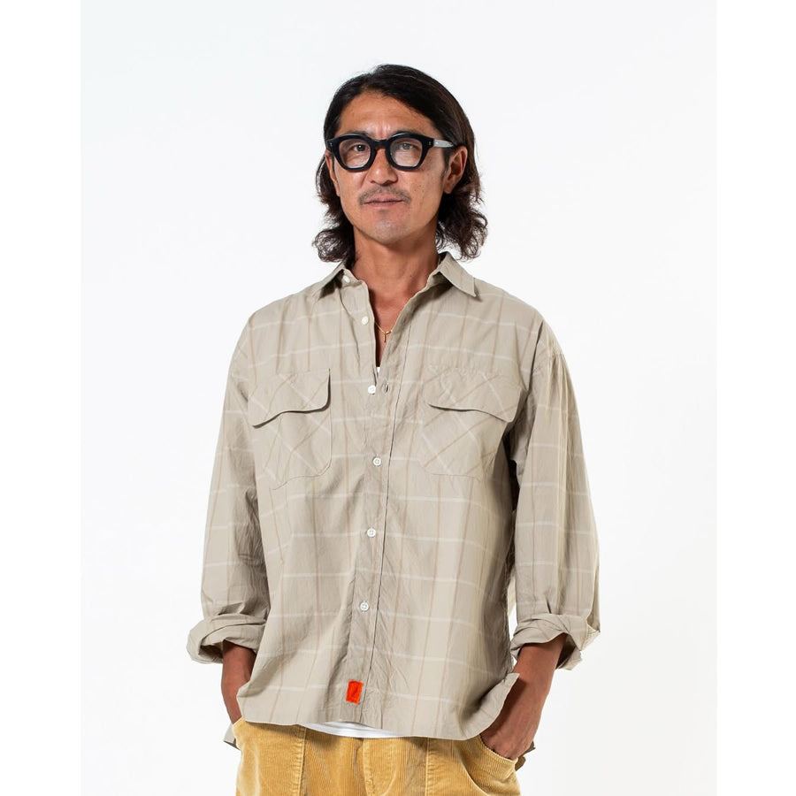 Tony Taizsun(トニー タイズサン) / チェック シャツ / TONY OJAI SHIRTS - BEG CHECK / 26SS-001 / メンズ