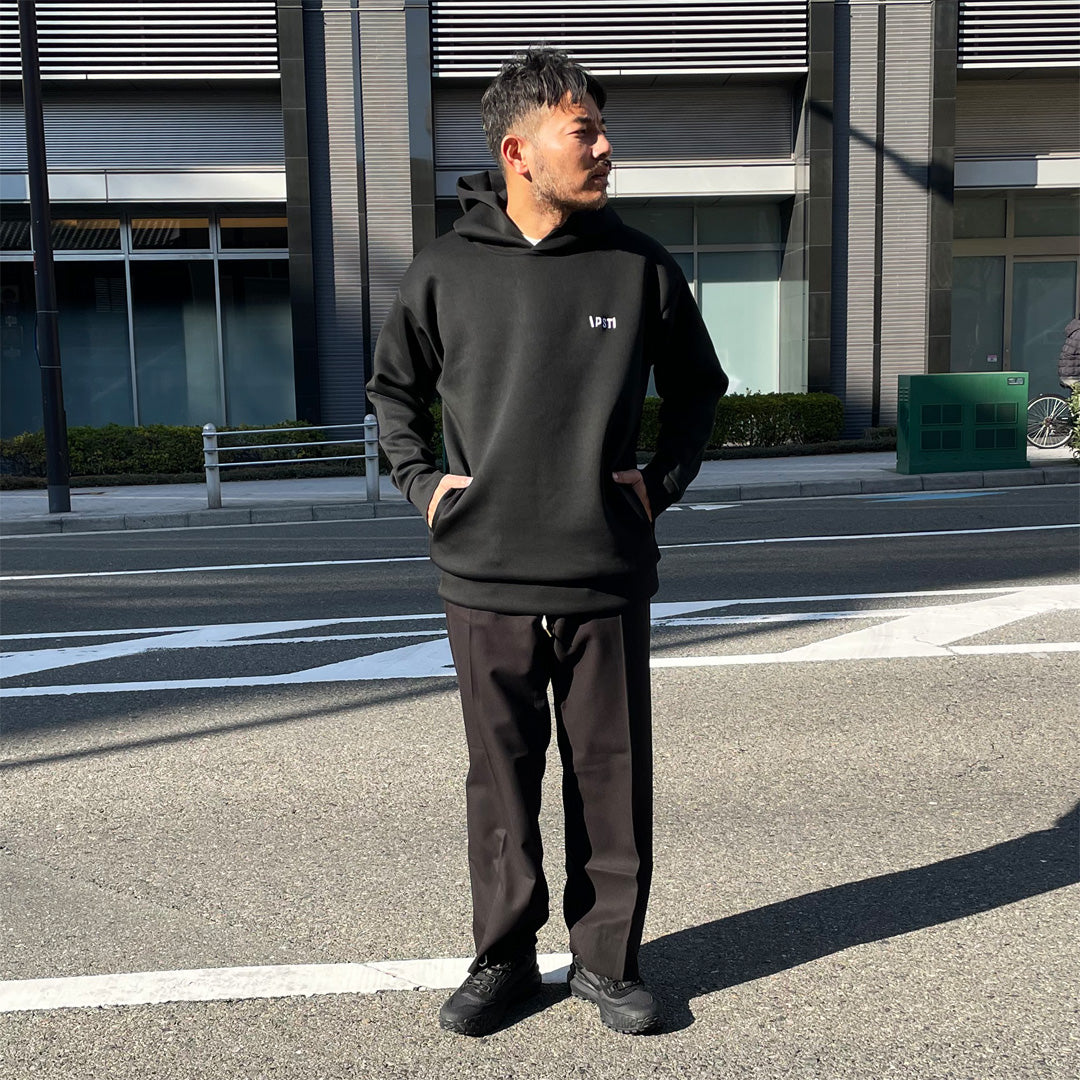 PACIFIC STANDARD TIME / ダンボールニットプルオーバーパーカー  / DOUBLE KNIT PULLOVER HOODIE - BLACK / メンズ