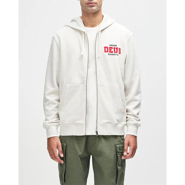 DEUS EX MACHINA ( デウスエクスマキナ ) / スウェット ジップパーカー / BUCK UP ZIP HOODIE - LT GREY MARLE / D261MZH329