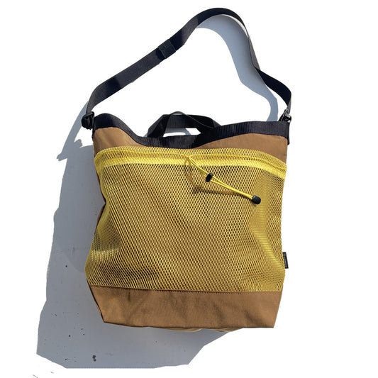 AXESQUIN(アクシーズクイン) / 2WAY トートバッグ / NYLON 2WAY TOTE BAG - BEIGE x YELLOW / 320008 / メンズ