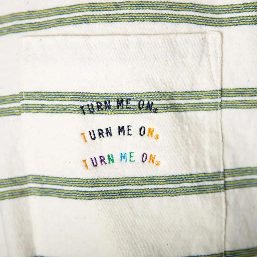 TURN ME ON(ターンミーオン)  / 長袖Tシャツ ロンT / レトロボーダーLS TEE - OFF WHITE / 126-612 / メンズ