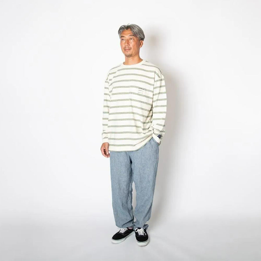 TURN ME ON(ターンミーオン)  / 長袖Tシャツ ロンT / レトロボーダーLS TEE - OFF WHITE / 126-612 / メンズ