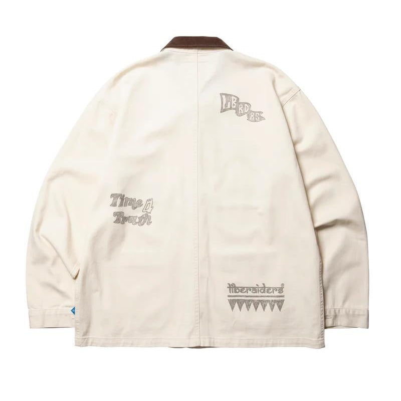 LIBERAIDERS(リベレイダース) / カバーオール ジャケット / HANDWRITING PRINT COVERALL - WHITE / 730032601/ メンズ