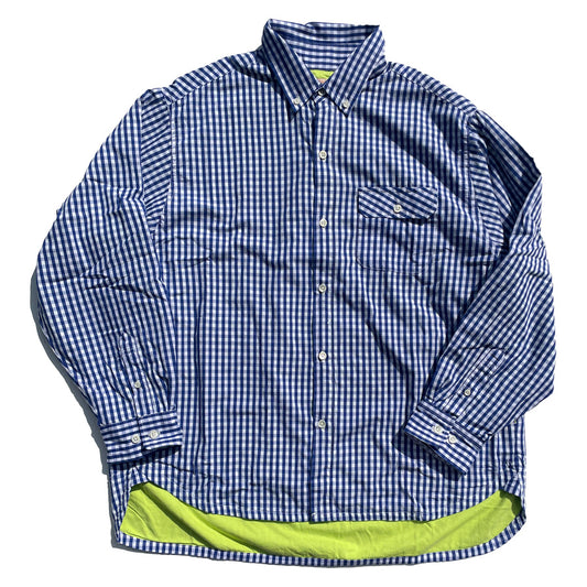 IMPRESTORE (インプレストア) / 裏地付き ギンガムチェックシャツ / GINGHAM CHECK BD SHIRTS WITH LINING - BLUE /メンズ