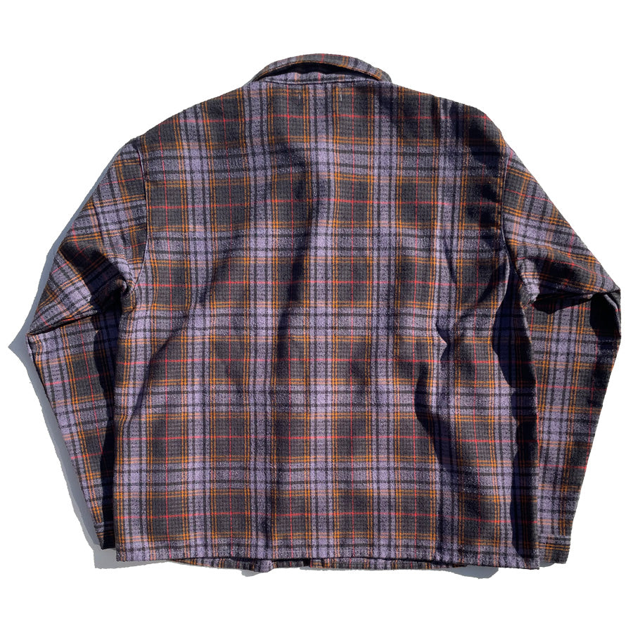 NASNGWAM (ナスングワム) / チェックシャツジャケット 長袖 / LIVE CHECK JACKET - PURPLE / SJ2607005 / 日本製 メンズ