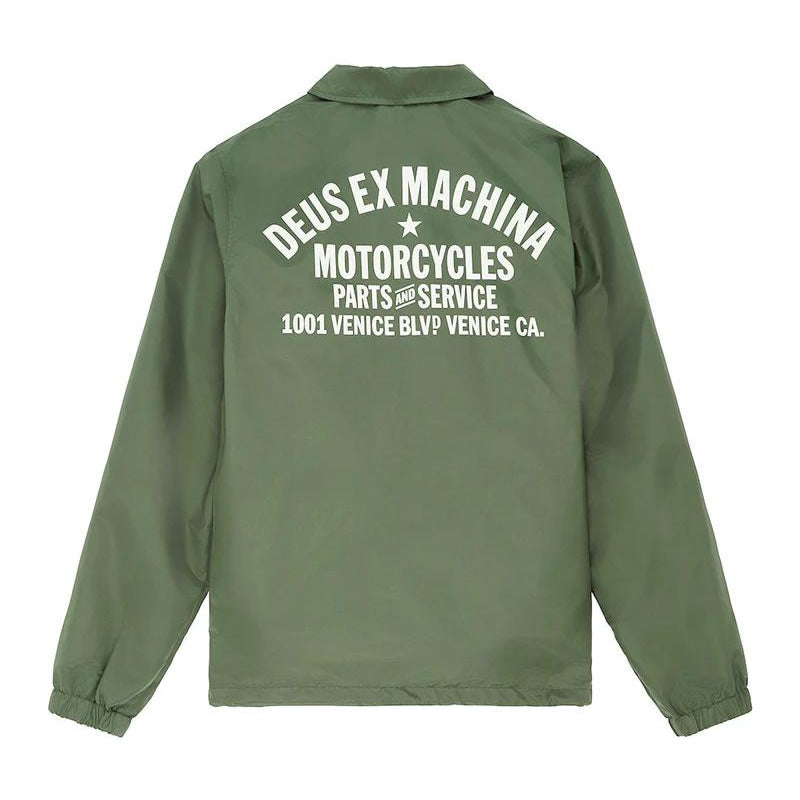 DEUS EX MACHINA ( デウスエクスマキナ ) コーチジャケット ナイロンジャケット / VENICE COACH  - PINE GREEN / D261MJK107