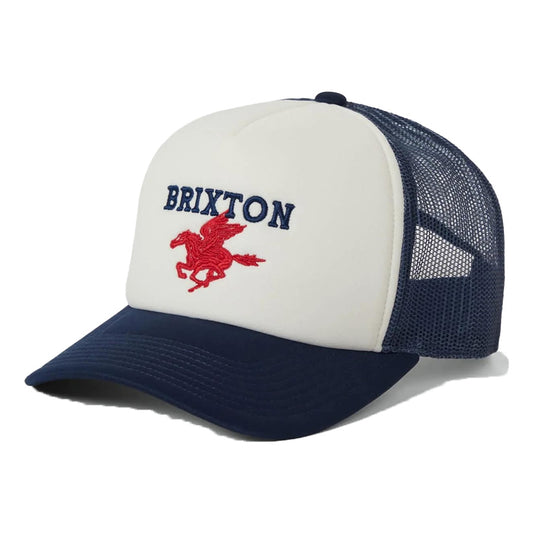 BRIXTON ( ブリクストン ) / メッシュキャップ スナップバック 帽子 / PEGASUS C NP MP TRUCKER - WHITECAP x NAVY / 12054 - WHCNY