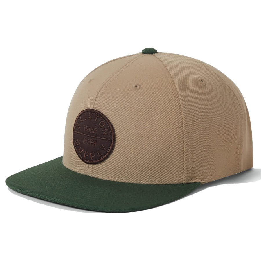 BRIXTON (ブリクストン) / ベースボールキャップ 帽子 / OATH III SNAPBACK - KHAKI/PRIMAL GREEN / 10777-KHKPG