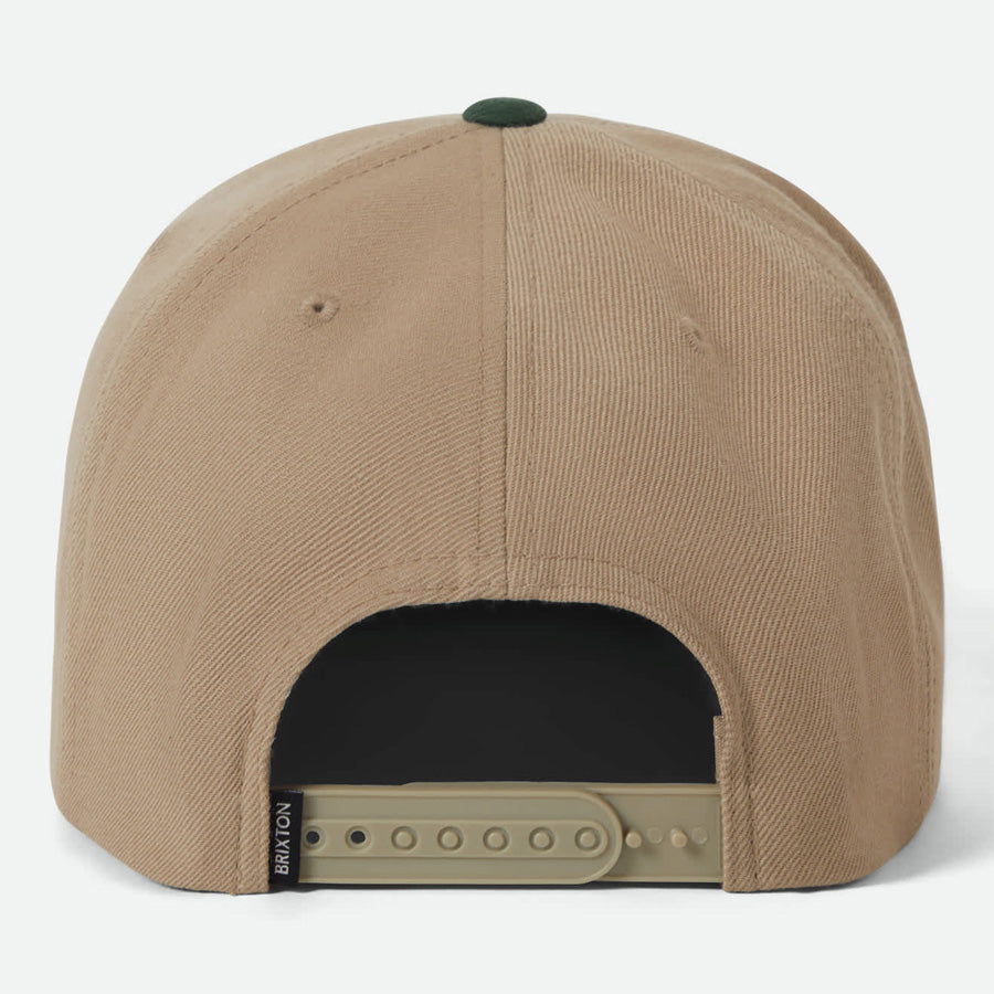 BRIXTON (ブリクストン) / ベースボールキャップ 帽子 / OATH III SNAPBACK - KHAKI/PRIMAL GREEN / 10777-KHKPG