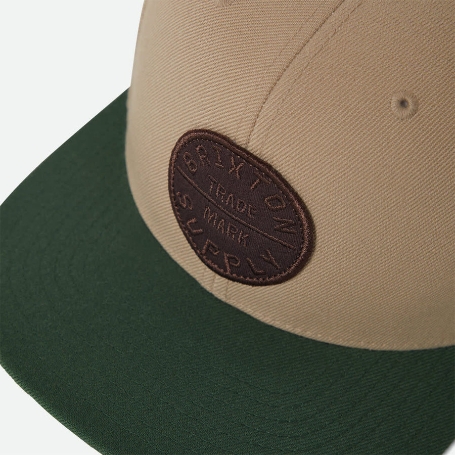 BRIXTON (ブリクストン) / ベースボールキャップ 帽子 / OATH III SNAPBACK - KHAKI/PRIMAL GREEN / 10777-KHKPG