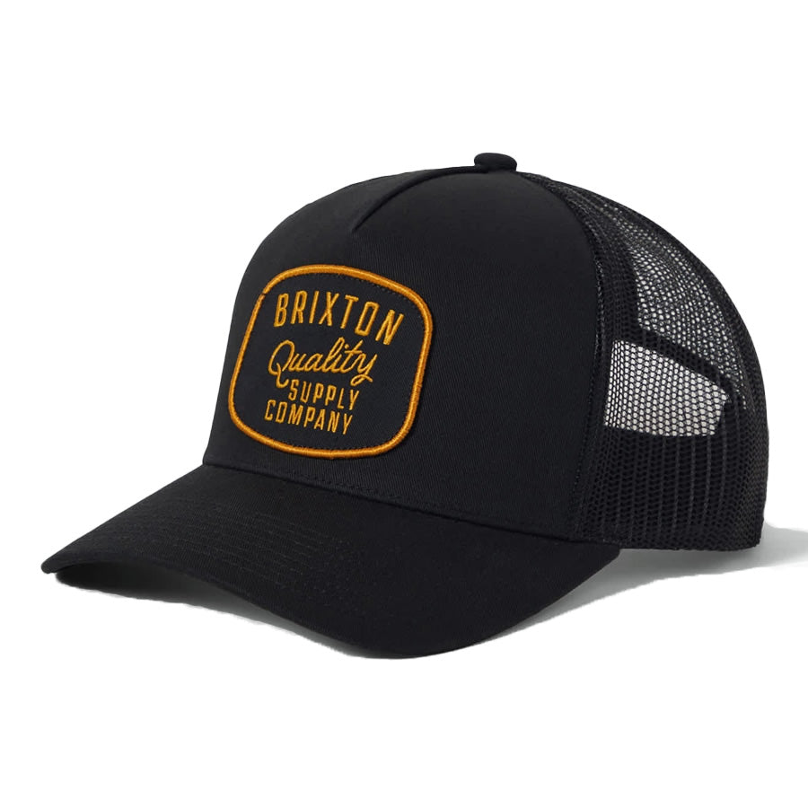 BRIXTON ( ブリクストン ) / メッシュキャップ スナップバック 帽子 / HUBAL C NP MP TRUCKER HAT - BLACK x BLACK / 12037 - BKBLK