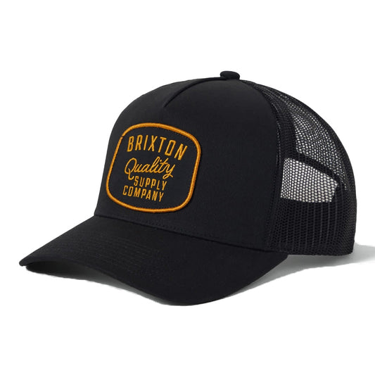 BRIXTON ( ブリクストン ) / メッシュキャップ スナップバック 帽子 / HUBAL C NP MP TRUCKER HAT - BLACK x BLACK / 12037 - BKBLK