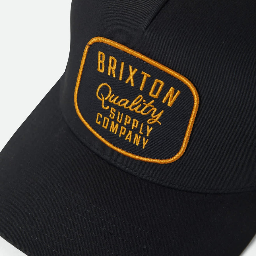 BRIXTON ( ブリクストン ) / メッシュキャップ スナップバック 帽子 / HUBAL C NP MP TRUCKER HAT - BLACK x BLACK / 12037 - BKBLK