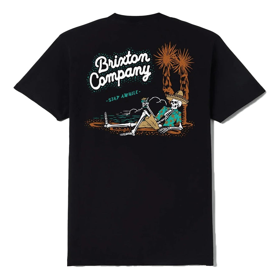 BRIXTON ( ブリクストン ) / Tシャツ 半袖 / STAY WHILE S/S STD - BLACK / 17503 - BLACK