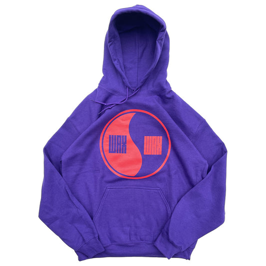 WAX(ワックス) / スウェットプルオーバーパーカー フーディー / DESIGN HOODIE "YIN-YANG" - PURPLE / WX-0509 / メンズ THM