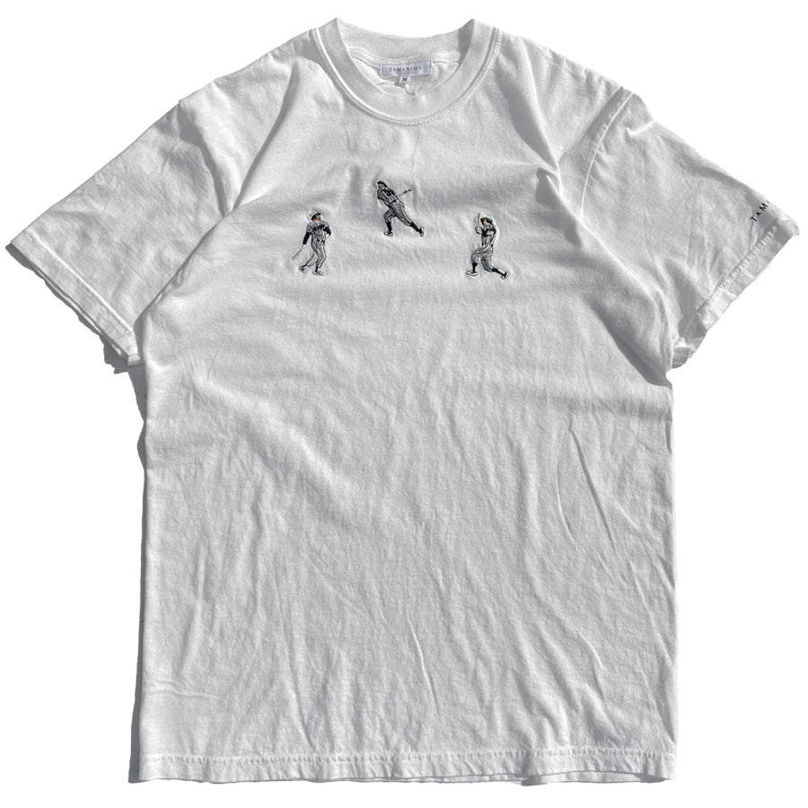 TAMANIWA (タマニワ) / 半袖Tシャツ / 3 HOMERUN TEE - WHITE / TMNW-220 / メンズ
