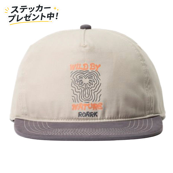 THE ROARK ロアーク / キャップ 帽子 / "WILD BY NATURE" 5PANEL CAP - MID - BONE / RHJ1202 / メンズ