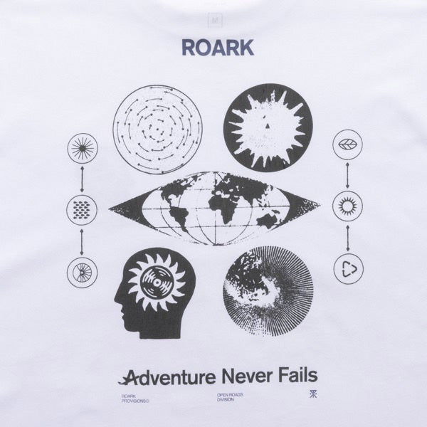THE ROARK ロアーク /  長袖Tシャツ ロンT / "NEVER FAILS" L/S TEE - WHITE / RLTJ1200 / メンズ
