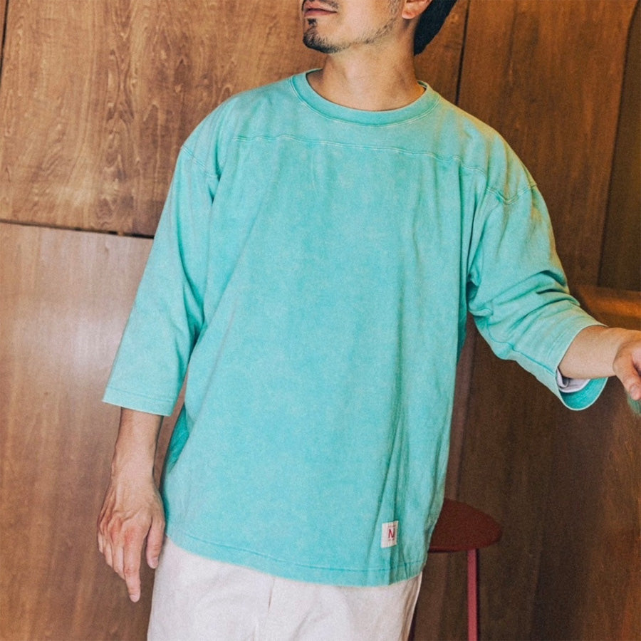 IMPRESTORE (インプレストア) / 七分袖Tシャツ / FOOTBALL HALF SLEEVE  TEE - KIMIYA BLUE / メンズ