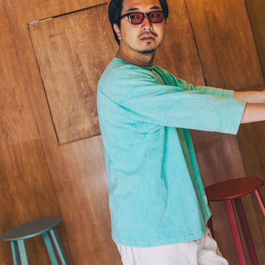 IMPRESTORE (インプレストア) / 七分袖Tシャツ / FOOTBALL HALF SLEEVE  TEE - KIMIYA BLUE / メンズ