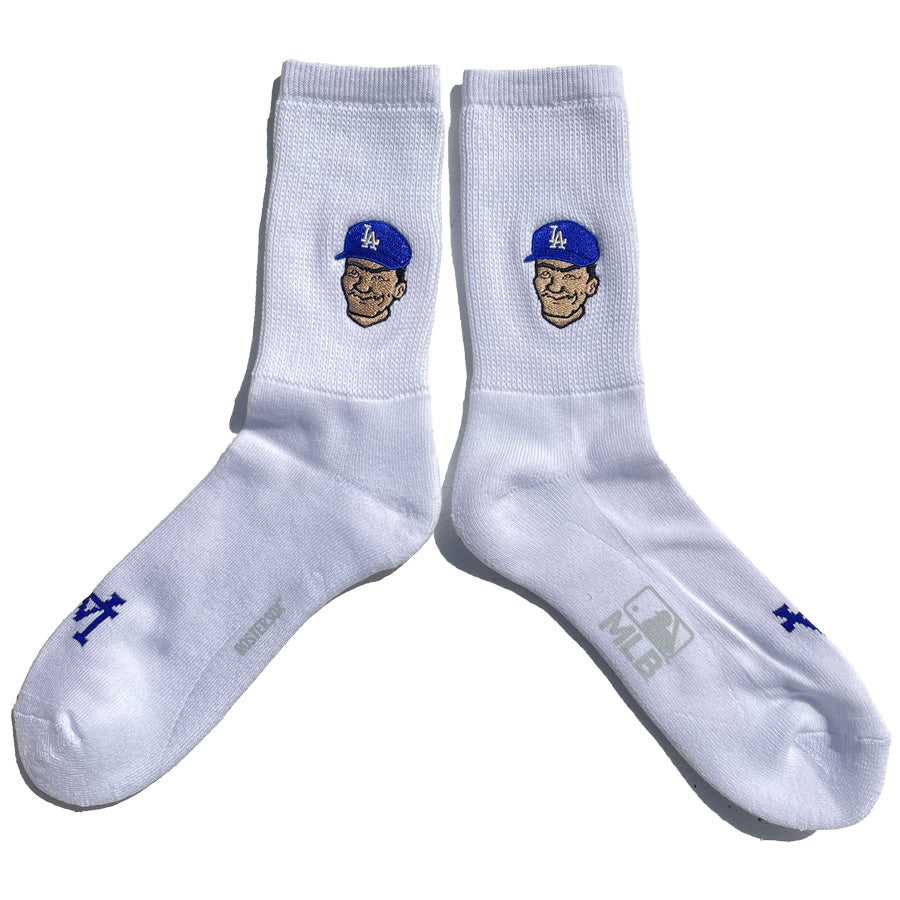 ROSTER SOX(ロスターソックス) x MLB / 靴下 クルーソックス  / MLB MAN SOCKS - WHITE / MLB-287-LAD / メンズ レディース ロサンゼルスドジャース