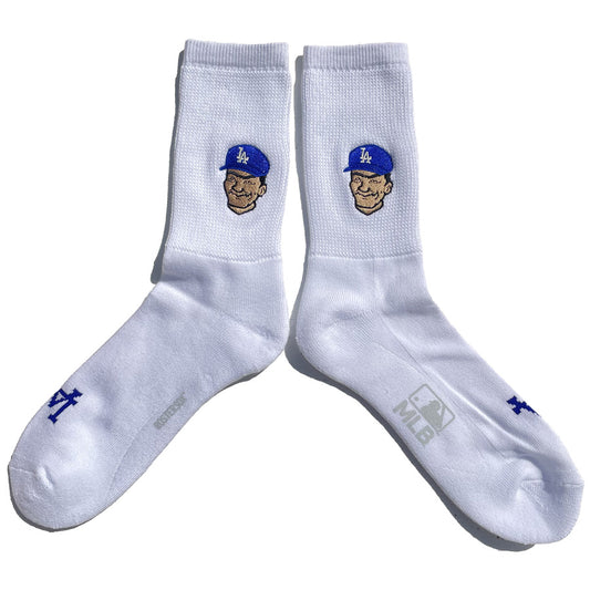ROSTER SOX(ロスターソックス) x MLB / 靴下 クルーソックス  / MLB MAN SOCKS - WHITE / MLB-287-LAD / メンズ レディース ロサンゼルスドジャース