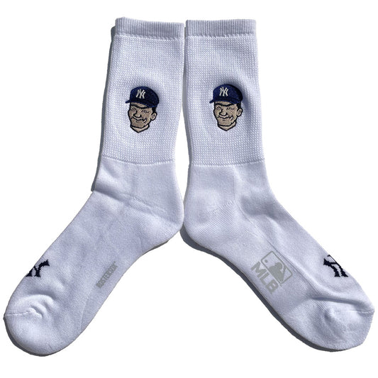 ROSTER SOX(ロスターソックス) x MLB / 靴下 クルーソックス  / MLB MAN SOCKS - WHITE / MLB-287-NYY / メンズ レディース YANKEES ニューヨークヤンキース