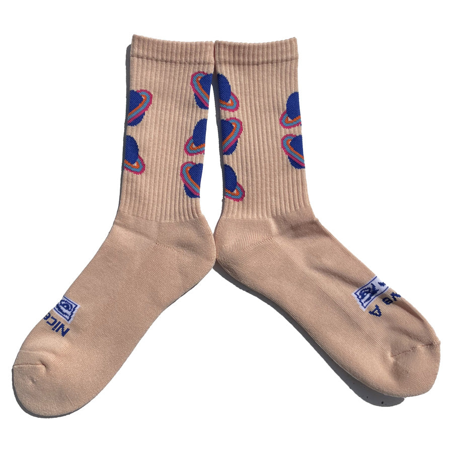 ROSTER SOX(ロスターソックス) / 靴下 クルーソックス 宇宙  / GALAXY - PINK / RS-484 / メンズ レディース