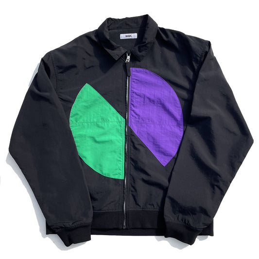 WAX(ワックス)  / ナイロンジップジャケット / NYLON ZIP JACKET - BLACK / WX-0487 / メンズ THM