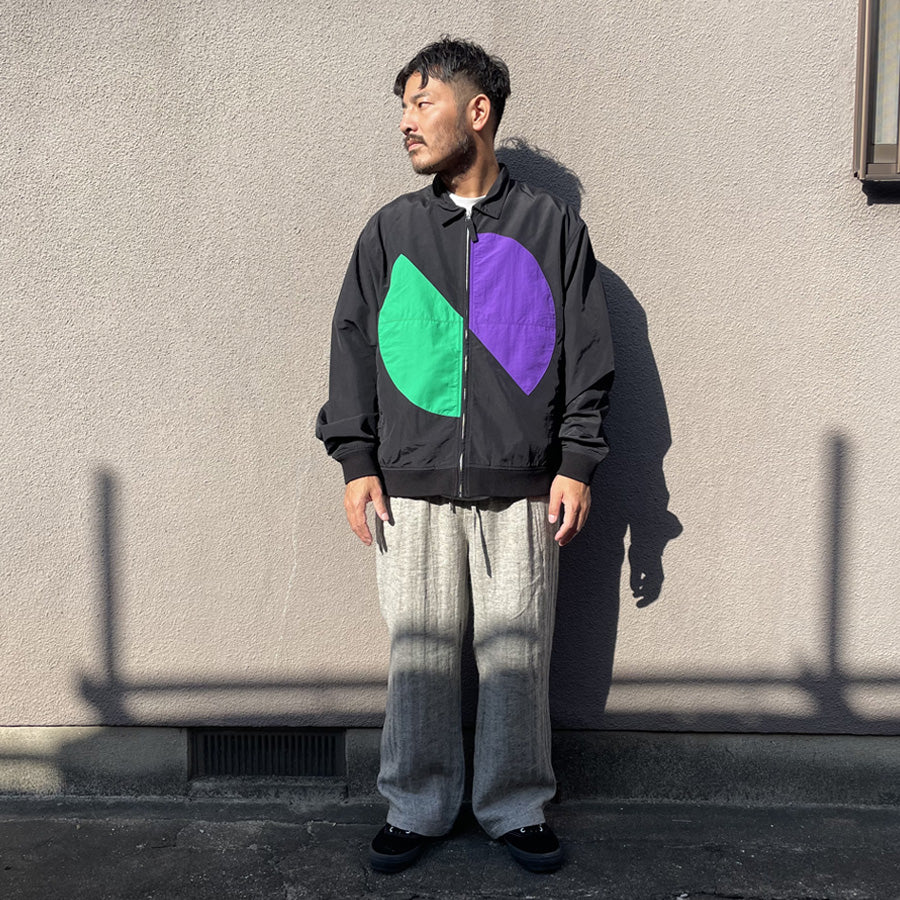 WAX(ワックス)  / ナイロンジップジャケット / NYLON ZIP JACKET - BLACK / WX-0487 / メンズ THM