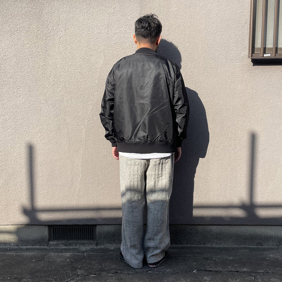 WAX(ワックス)  / ボンバージャケットライト / BOMBER JACKET LIGHT - BLACK / WX-0488 / メンズ THM