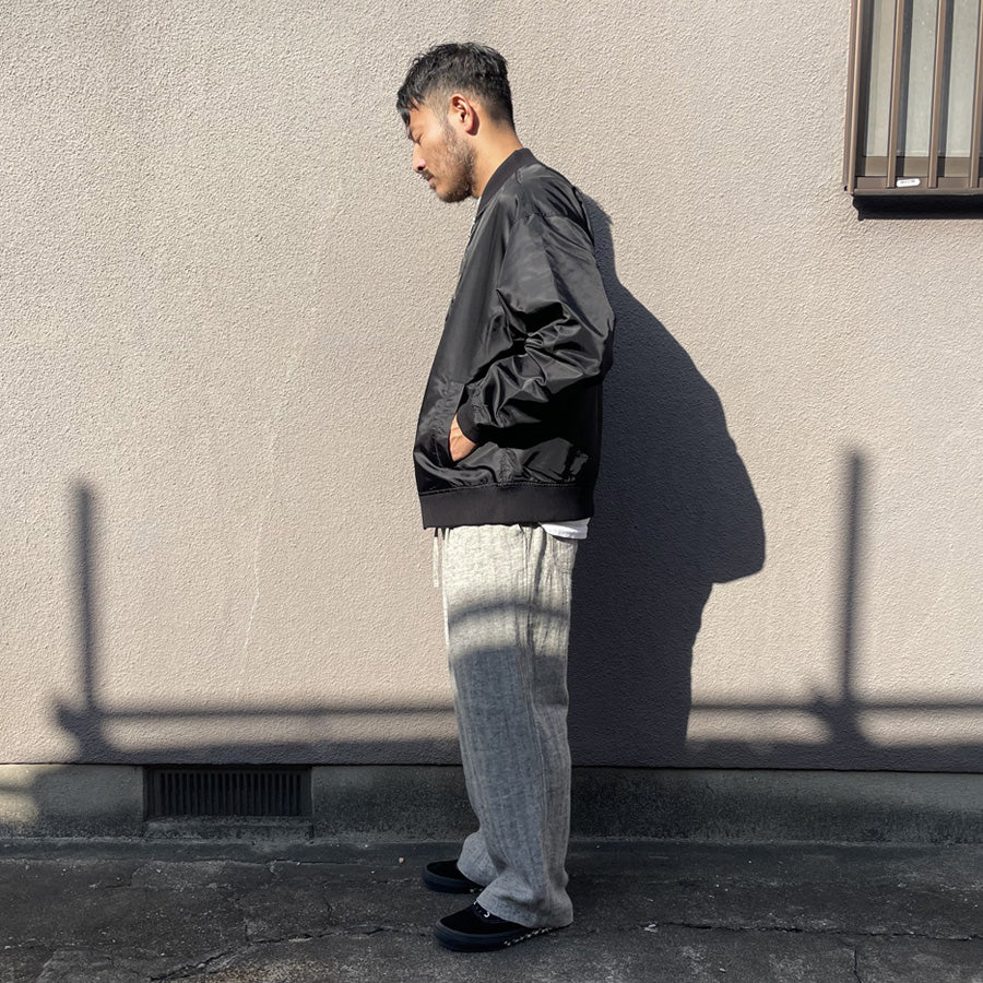 WAX(ワックス)  / ボンバージャケットライト / BOMBER JACKET LIGHT - BLACK / WX-0488 / メンズ THM
