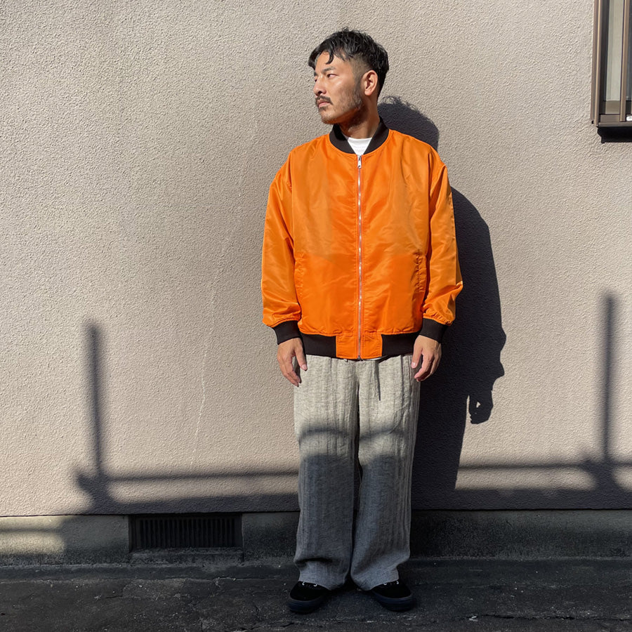 WAX(ワックス)  / ボンバージャケットライト / BOMBER JACKET LIGHT - ORANGE / WX-0488 / メンズ THM