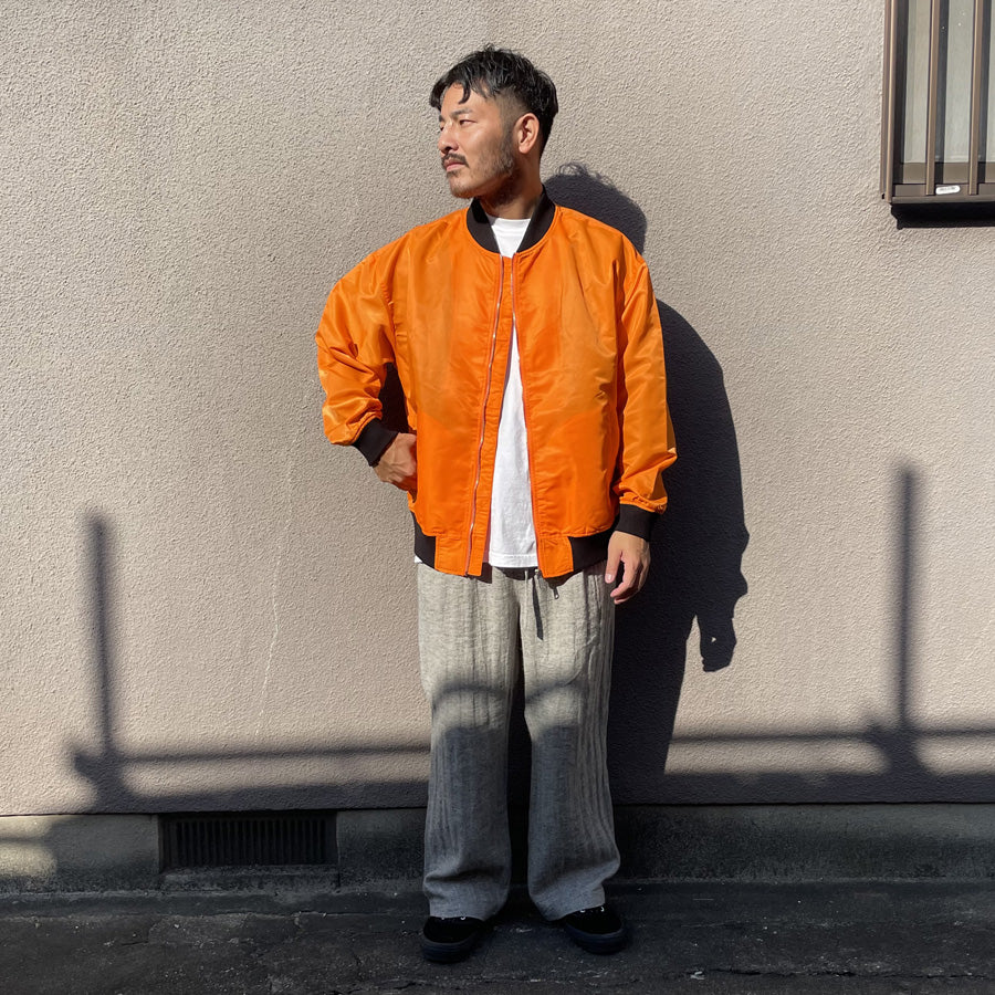 WAX(ワックス)  / ボンバージャケットライト / BOMBER JACKET LIGHT - ORANGE / WX-0488 / メンズ THM