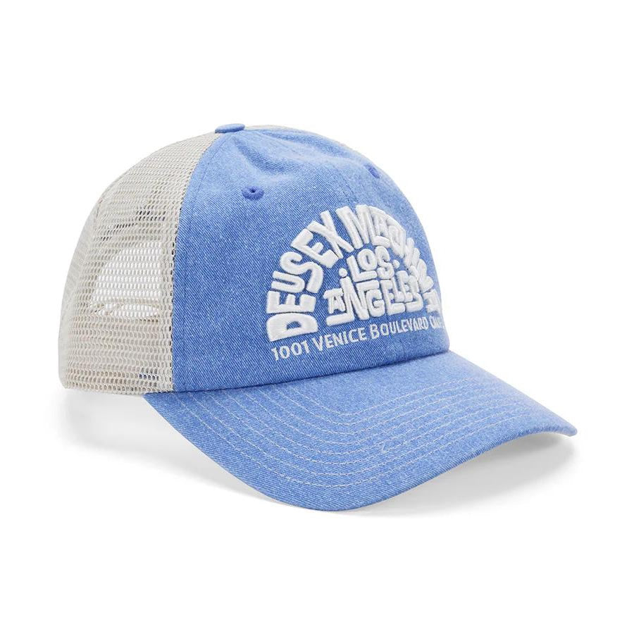 DEUS EX MACHINA ( デウスエクスマキナ ) メッシュキャップ 帽子 / LOS ANGELES ADDRESS TRUCKER - BONNIE BLUE / D261MHA576