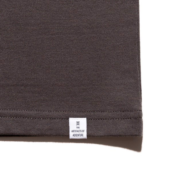 THE ROARK (ロアーク) /  半袖Tシャツ ドライ / "LABEL POCKET" FINE TECH DRY TEE - CHARCOAL / RTJF1200 / メンズ
