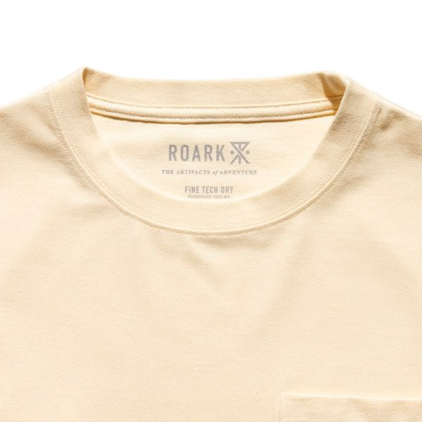THE ROARK (ロアーク) /  半袖Tシャツ ドライ / "LABEL POCKET" FINE TECH DRY TEE - NATURAL / RTJF1200 / メンズ