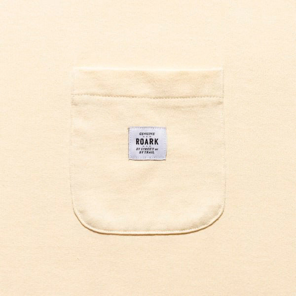 THE ROARK (ロアーク) /  半袖Tシャツ ドライ / "LABEL POCKET" FINE TECH DRY TEE - NATURAL / RTJF1200 / メンズ
