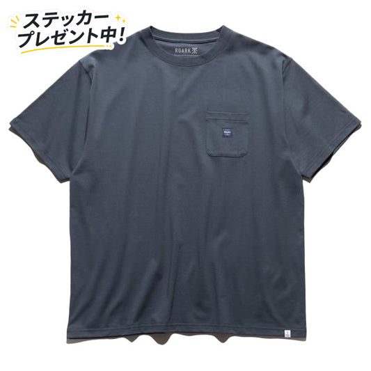 THE ROARK (ロアーク) /  半袖Tシャツ ドライ / "LABEL POCKET" FINE TECH DRY TEE - ORION / RTJF1200 / メンズ