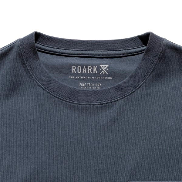 THE ROARK (ロアーク) /  半袖Tシャツ ドライ / "LABEL POCKET" FINE TECH DRY TEE - ORION / RTJF1200 / メンズ