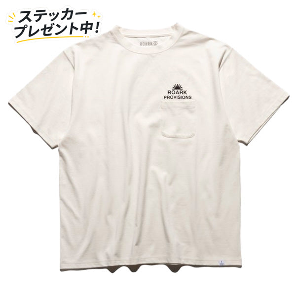 THE ROARK (ロアーク) /  半袖Tシャツ ドライ / "PROVISIONS" FINE TECH DRY TEE - WHITE / RTJF1203 / メンズ