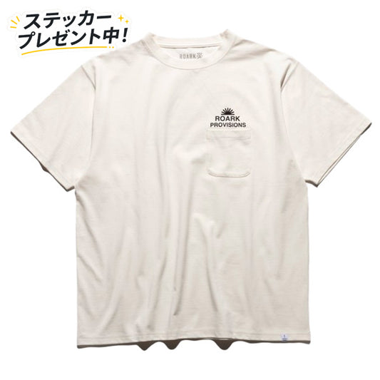 THE ROARK (ロアーク) /  半袖Tシャツ ドライ / "PROVISIONS" FINE TECH DRY TEE - WHITE / RTJF1203 / メンズ