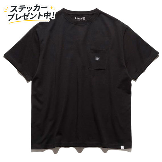 THE ROARK (ロアーク) /  半袖Tシャツ 厚手 / "LABEL POCKET" 14oz H/W TEE - BLACK / RTJHW1200 / メンズ