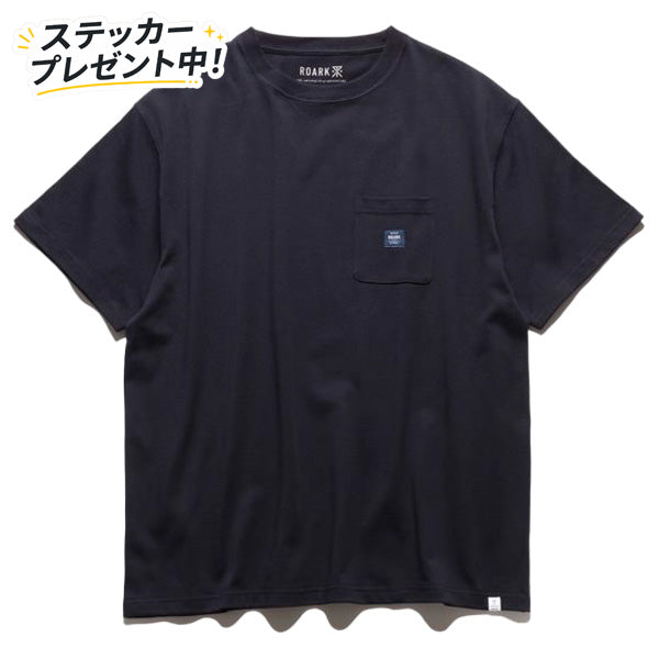 THE ROARK (ロアーク) /  半袖Tシャツ 厚手 / "LABEL POCKET" 14oz H/W TEE - DARK NAVY / RTJHW1200 / メンズ