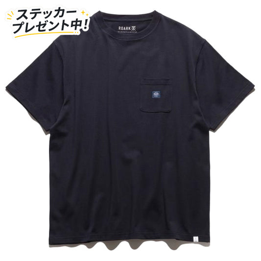 THE ROARK (ロアーク) /  半袖Tシャツ 厚手 / "LABEL POCKET" 14oz H/W TEE - DARK NAVY / RTJHW1200 / メンズ