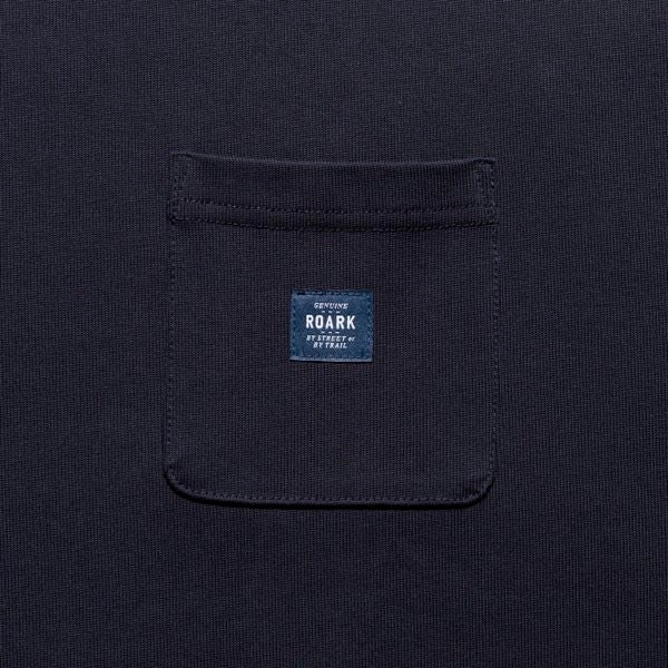 THE ROARK (ロアーク) /  半袖Tシャツ 厚手 / "LABEL POCKET" 14oz H/W TEE - DARK NAVY / RTJHW1200 / メンズ