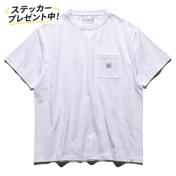 THE ROARK (ロアーク) /  半袖Tシャツ 厚手 / "LABEL POCKET" 14oz H/W TEE - WHITE / RTJHW1200 / メンズ