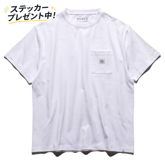 THE ROARK (ロアーク) /  半袖Tシャツ 厚手 / "LABEL POCKET" 14oz H/W TEE - WHITE / RTJHW1200 / メンズ