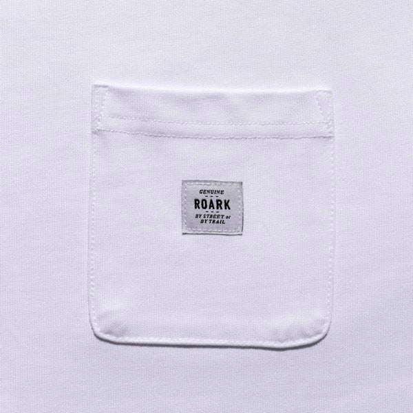 THE ROARK (ロアーク) /  半袖Tシャツ 厚手 / "LABEL POCKET" 14oz H/W TEE - WHITE / RTJHW1200 / メンズ
